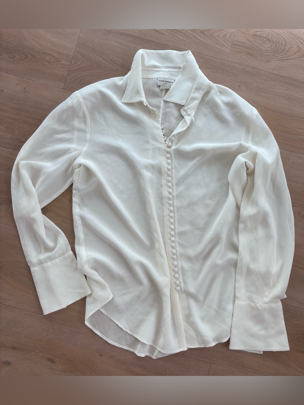 Club Monaco Silk Blouse Size Large
